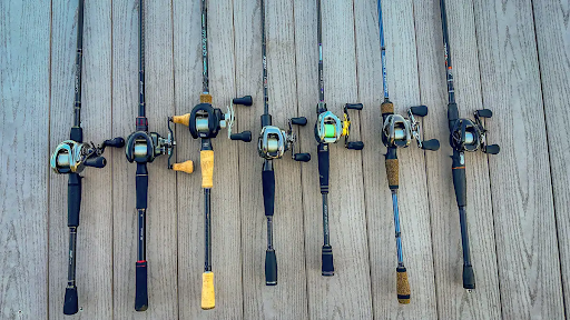 fishing rods and reels