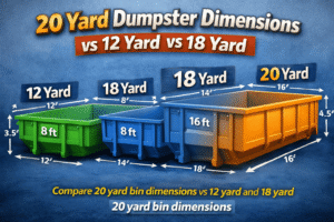 20 Yard Dumpster Dimensions vs 12 Yard vs 18 Yard: Which Bin Size Is Right for You?